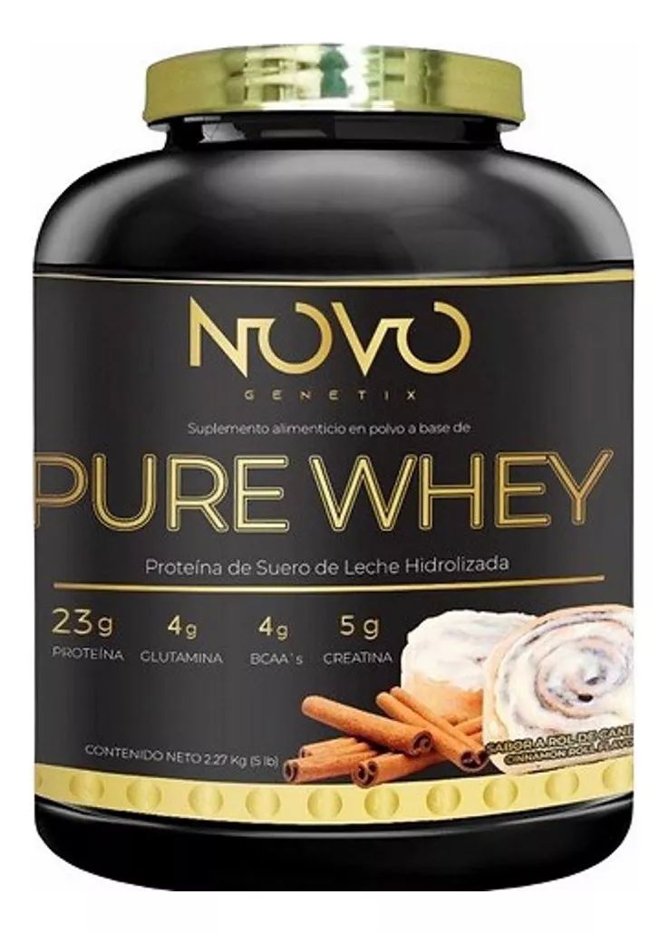 Proteina Suero Pure Whey Sabor Canela 2.27kg Novo