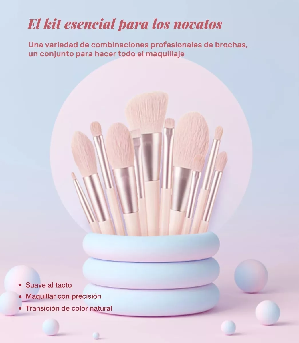 Set De 11 Brochas Para Maquillaje Profesional Beauyork