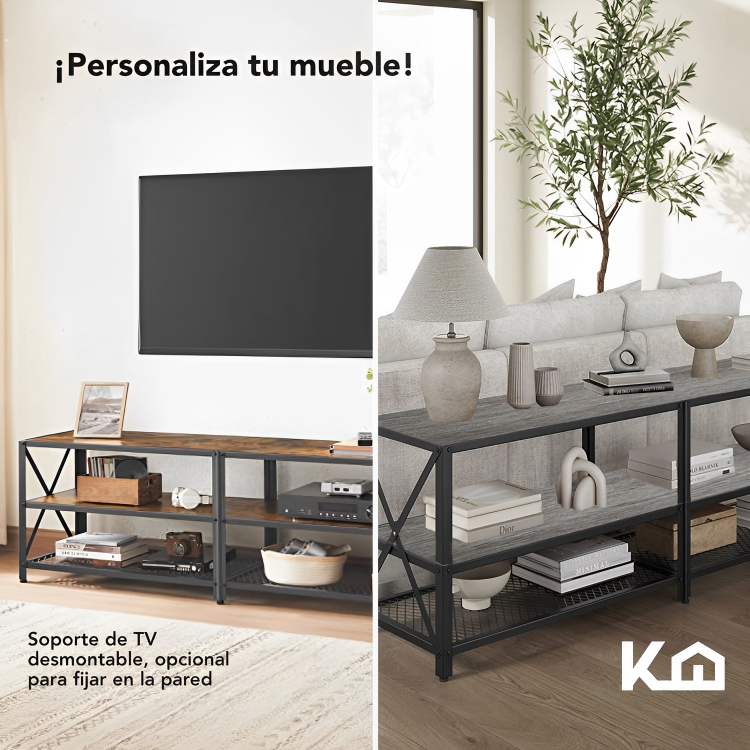 Mueble Para TV De 32 a 65 Pulgadas Modular Entretenimiento 