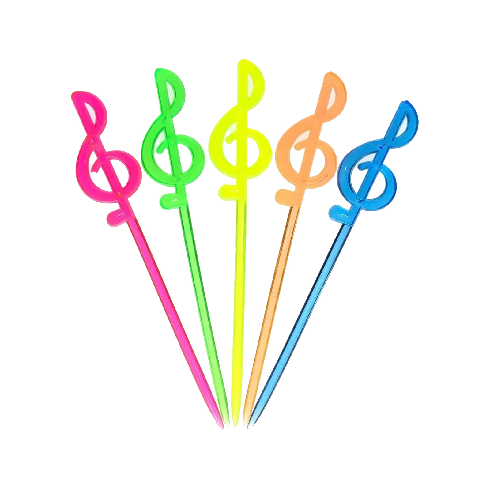 Palillos De Plastico Coctel Frutas Decoracion Fiestas 250pzs