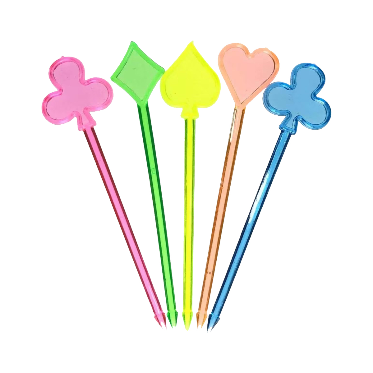 Palillos De Plastico Coctel Frutas Decoracion Fiestas 250pzs