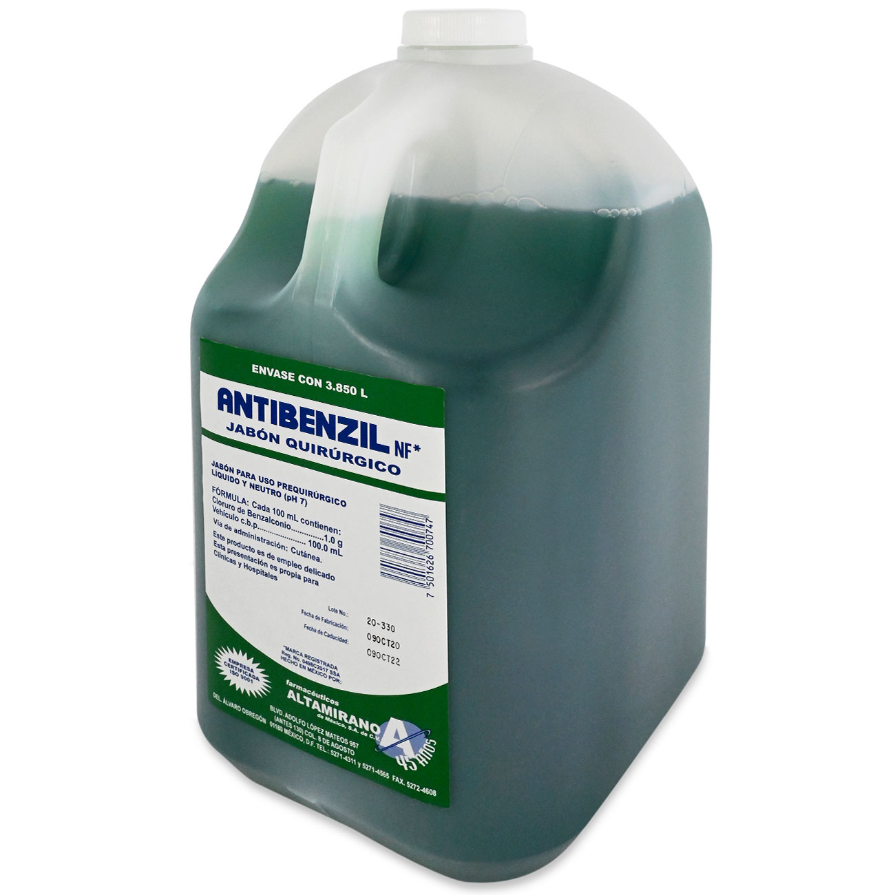 Jabón Quirúrgico Antibenzil 3.8L Desinfectante- Médica Depot