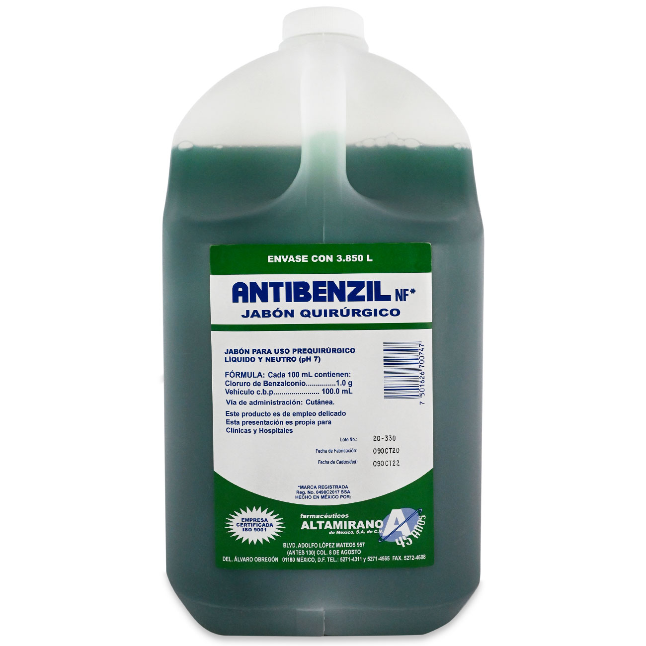 Jabón Quirúrgico Antibenzil 3.8L Desinfectante- Médica Depot