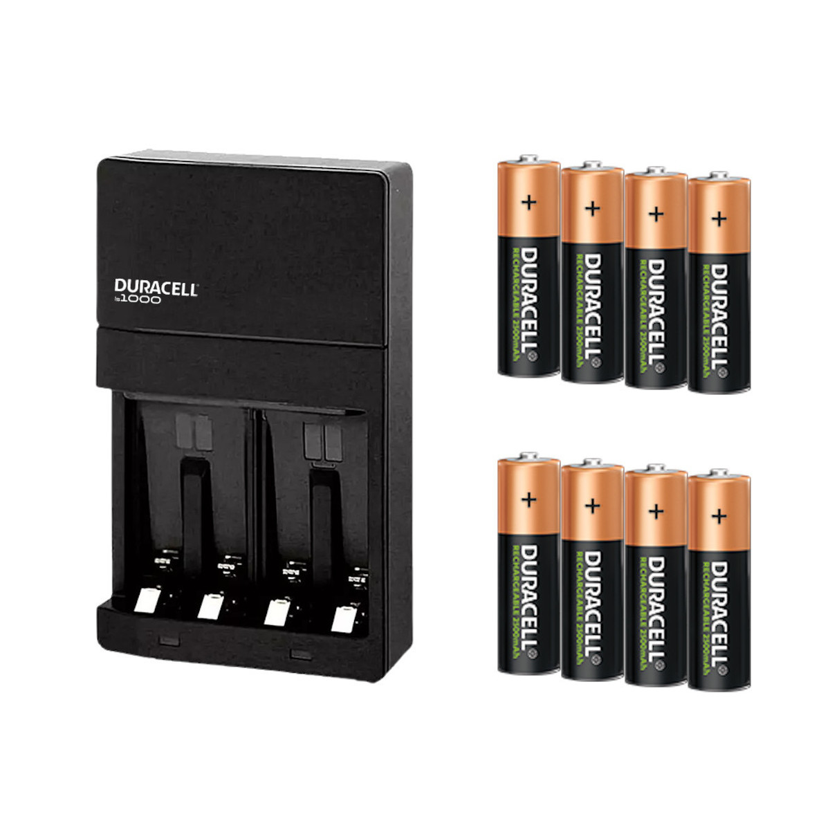 DURACELL CARGADOR RC (4) AA 2500 mAh + 4 AA 2500 mAh