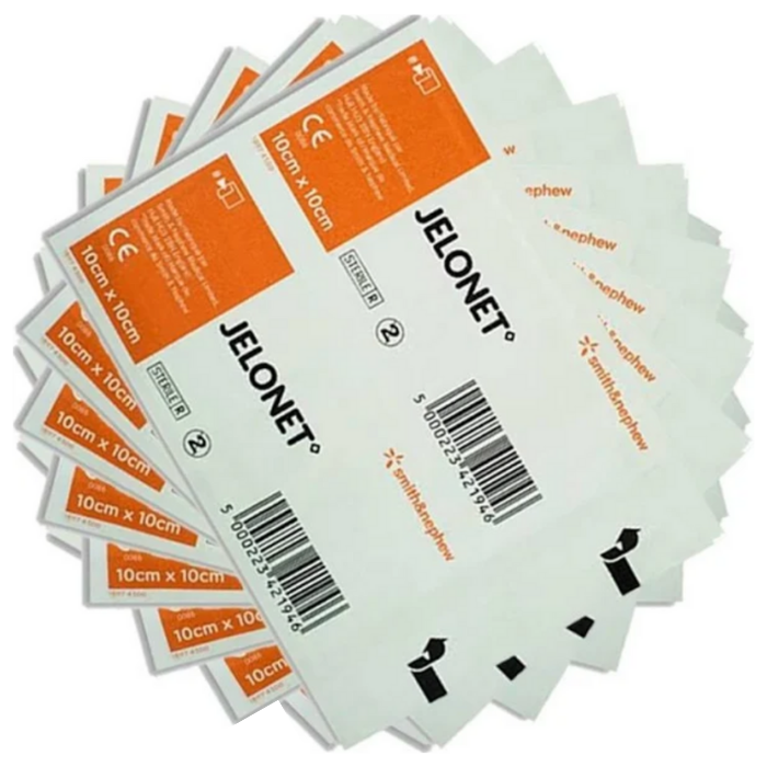 10 Jelonet de Gasa Parafinada de 10x10cm / Smith&Nephew - Médica Depot