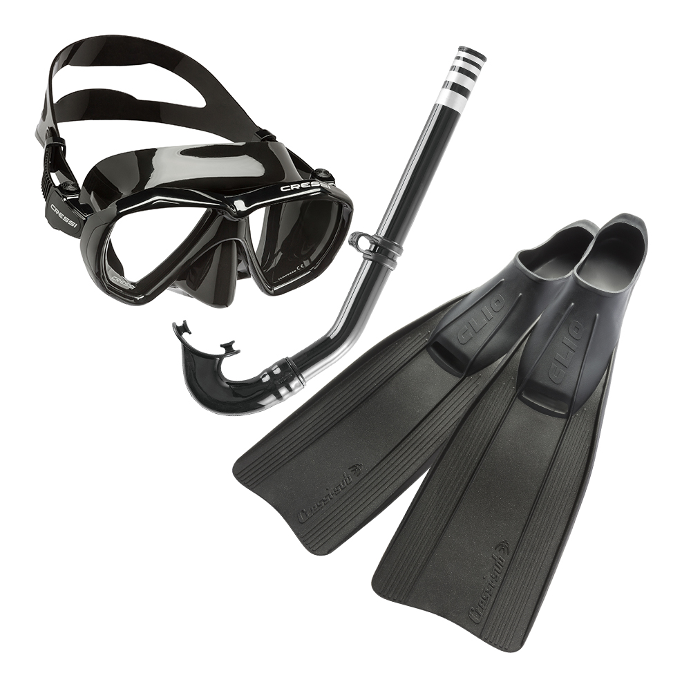 Set CRESSI Clio/Ranger/Gringo Negro Snorkeling