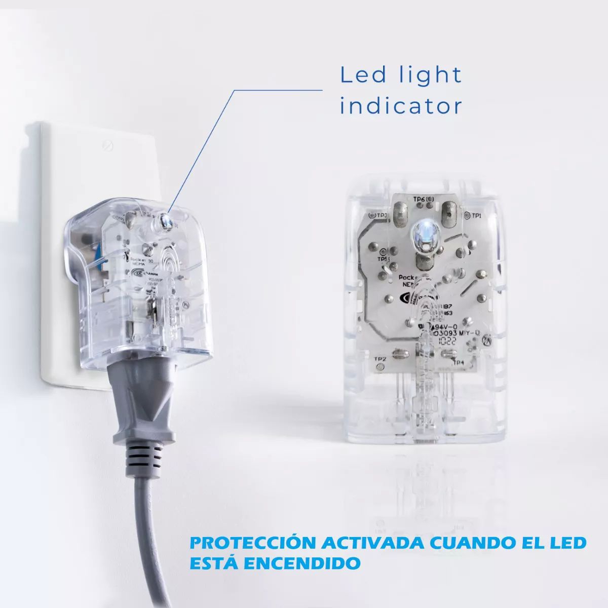Supresor Picos Eléctricos Protector Rayo Iclamper Pocket Fit Transparente