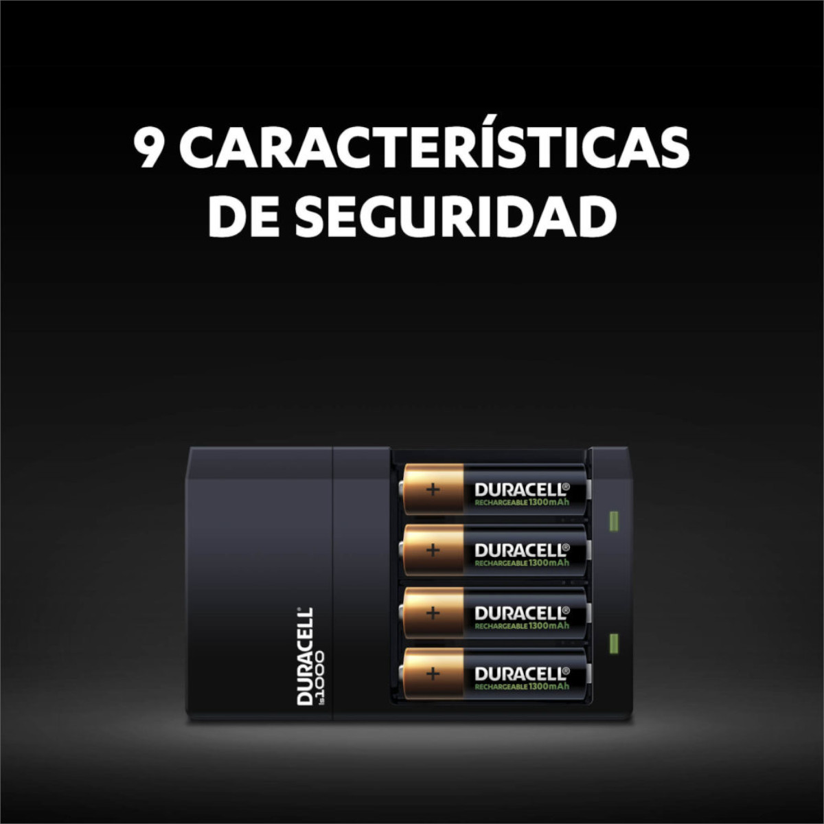 DURACELL CARGADOR (4 AA) + 4 AAA 900 mAh + PROBADOR DE BATERIAS.