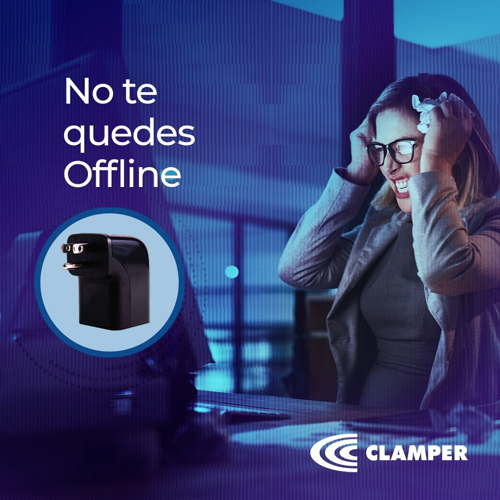 Supresor Picos Eléctricos Protector Rayo Iclamper Pocket Fit Negro