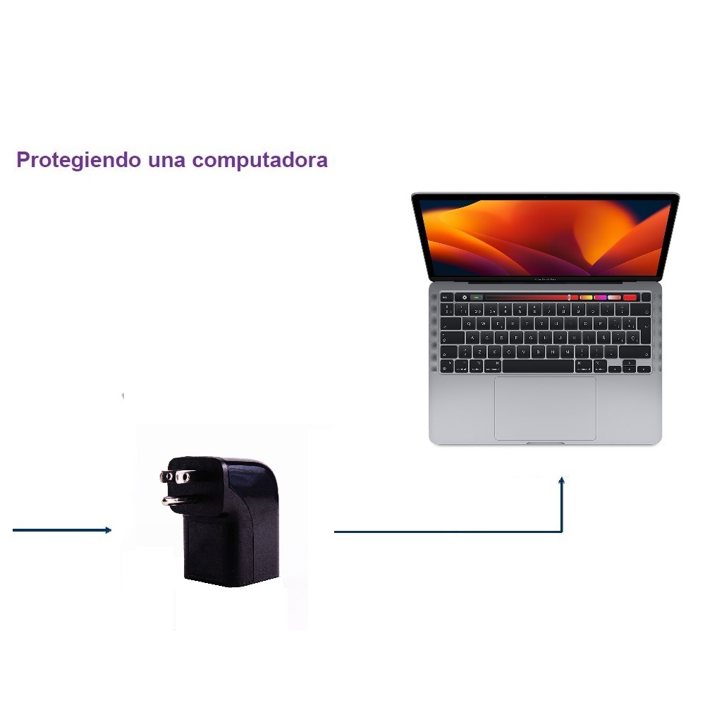 Supresor Picos Eléctricos Protector Rayo Iclamper Pocket Fit Negro