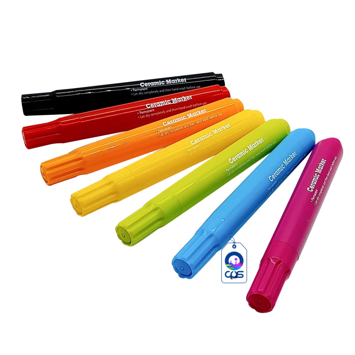 Plumones para colorear cerámica (Paquete con 7 piezas).