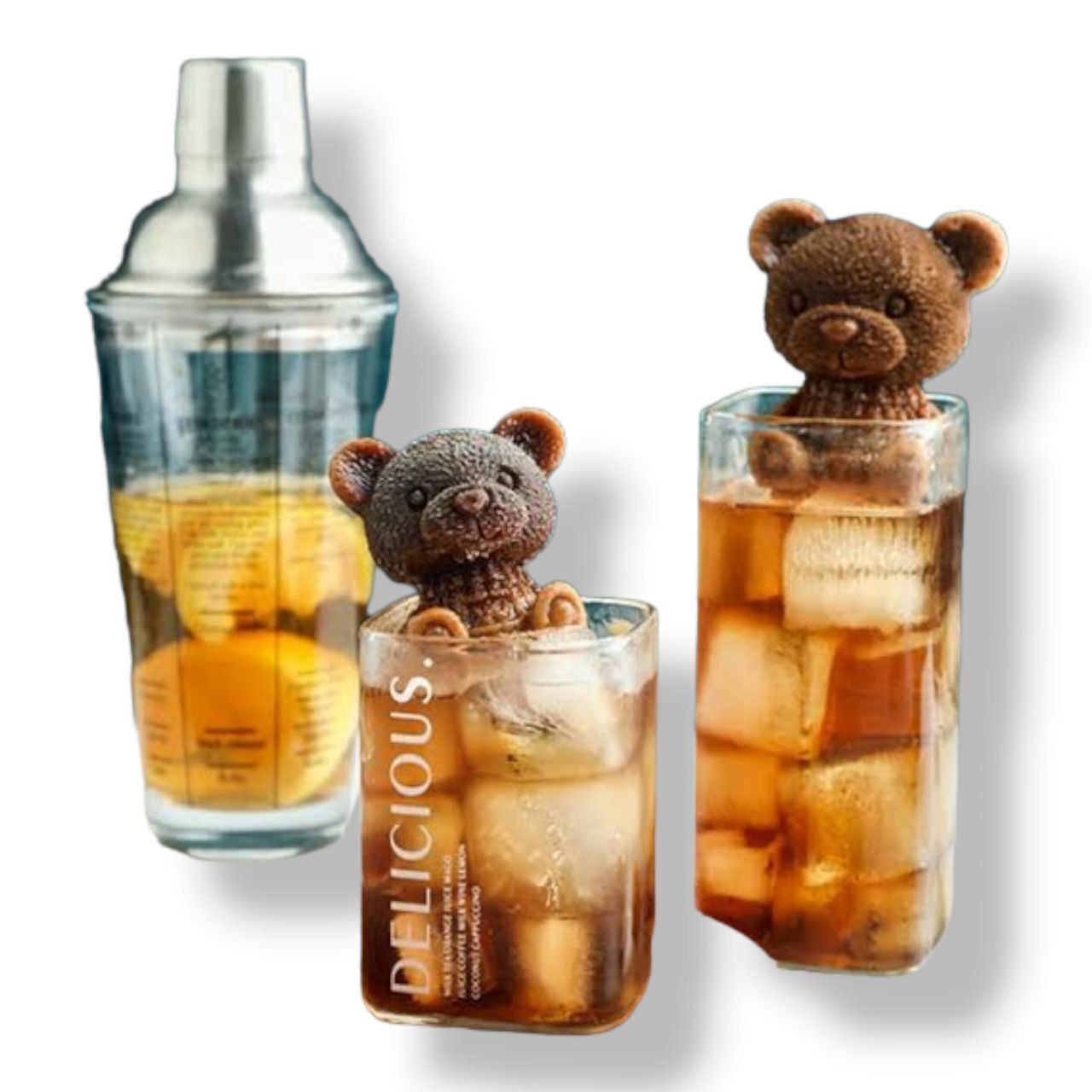 Molde Para Hielo en Forma de Osito Silicón