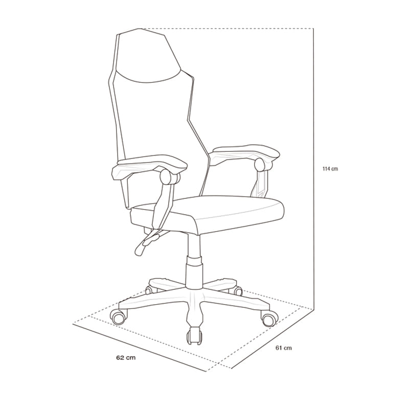 Silla Ejecutiva Techni Mobili Platinum Polipiel - Gris