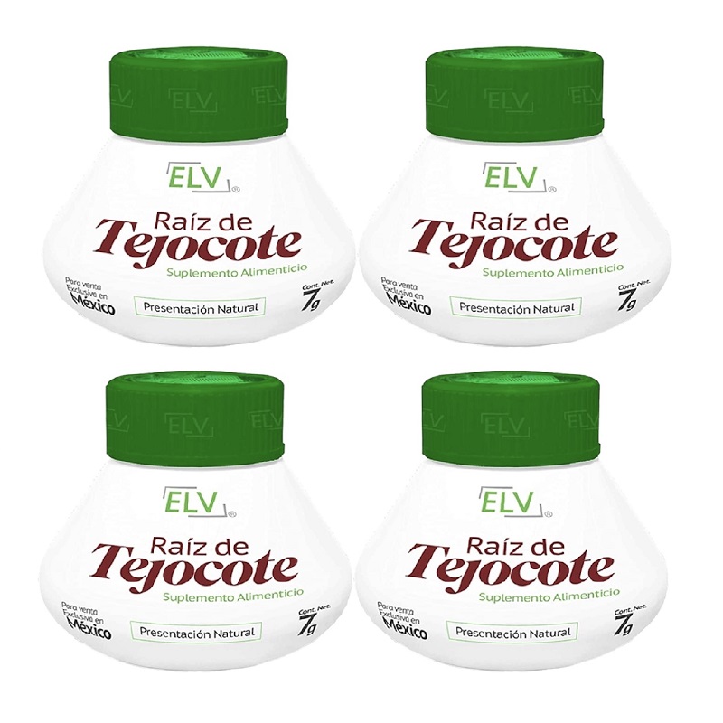 4 botes Raiz de Tejocote para 360 dias
