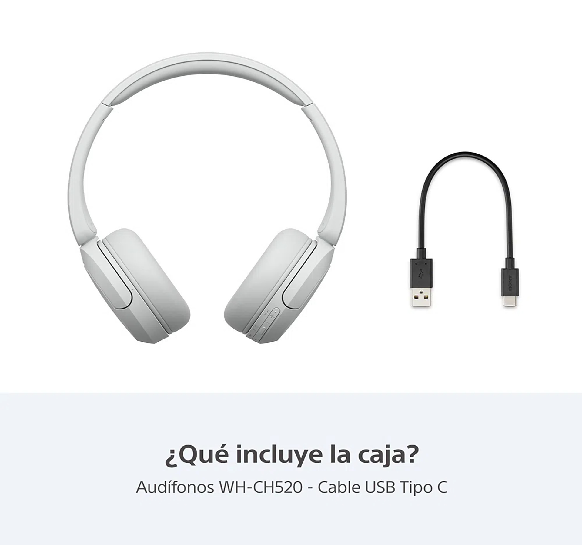 Audífonos Bluetooth de Diadema Sony WH-CH510/Blanco