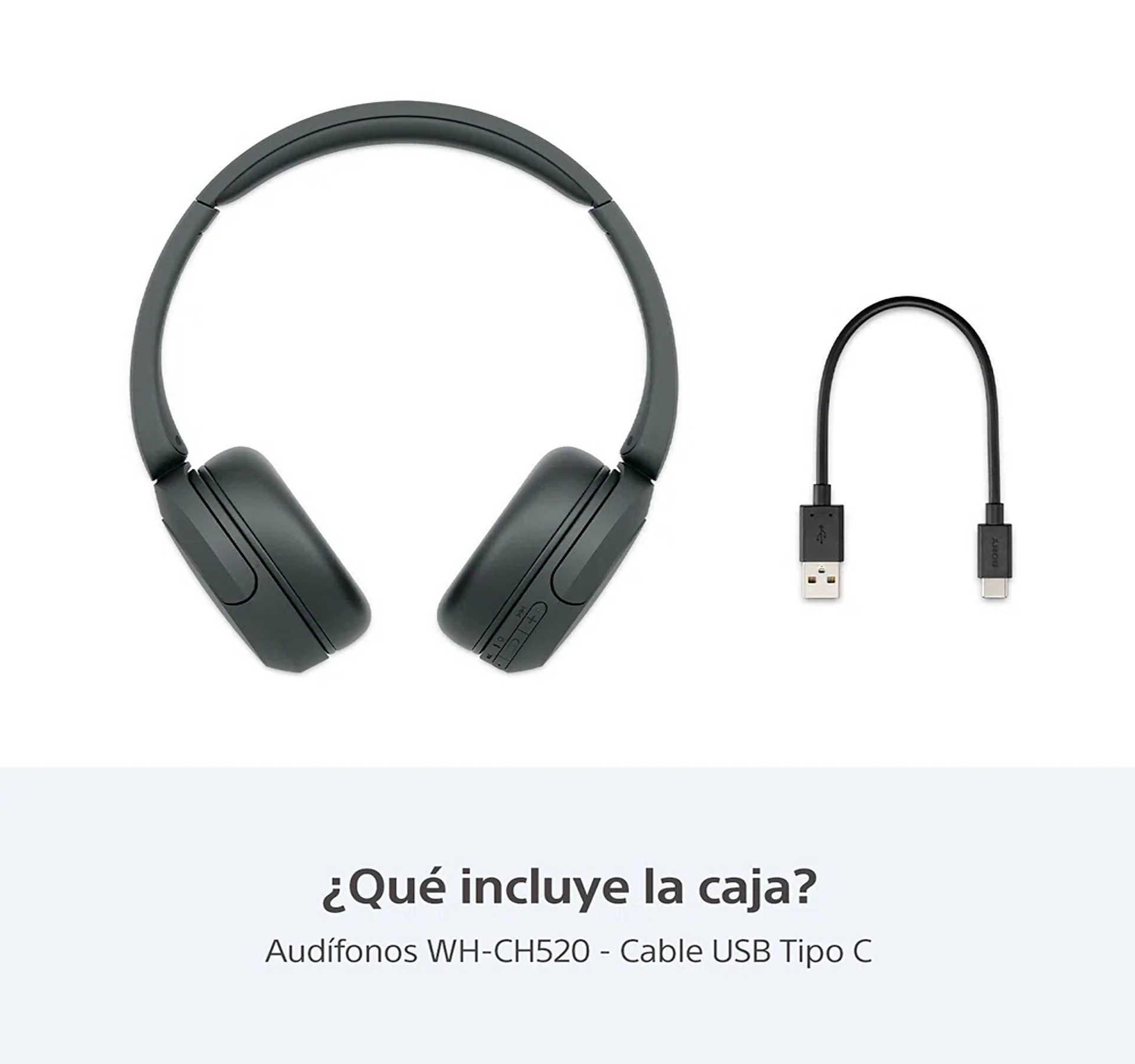 Audífonos Bluetooth de Diadema Sony WH-CH510/Negro