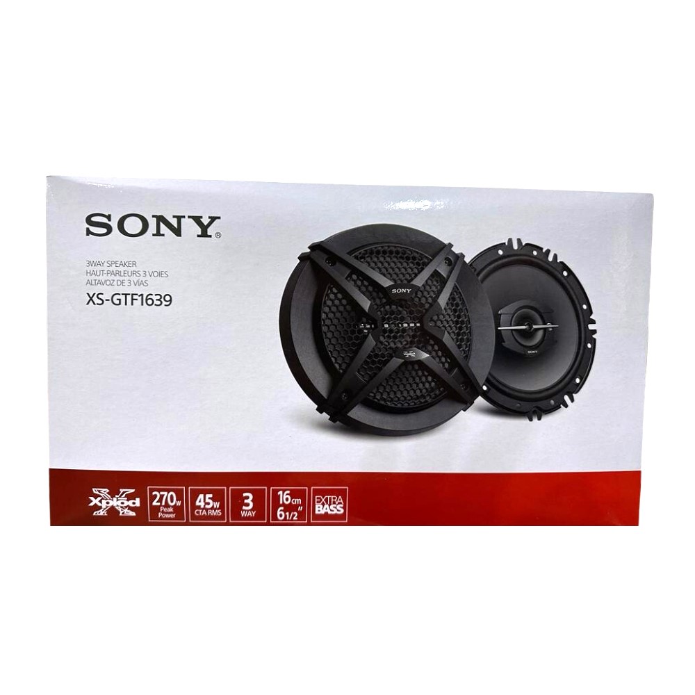 Bocinas Para Automóvil Sony XS-GTF1639 De 3 Vías - Negro