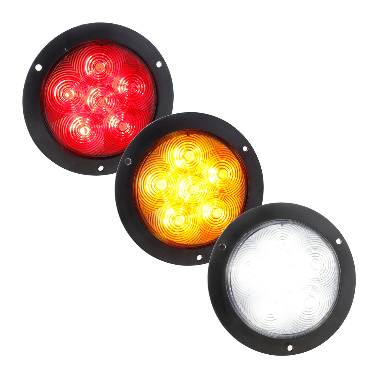 Plafon Redondo 12 Led Certificado Dot Y Sae Negro 12-24v