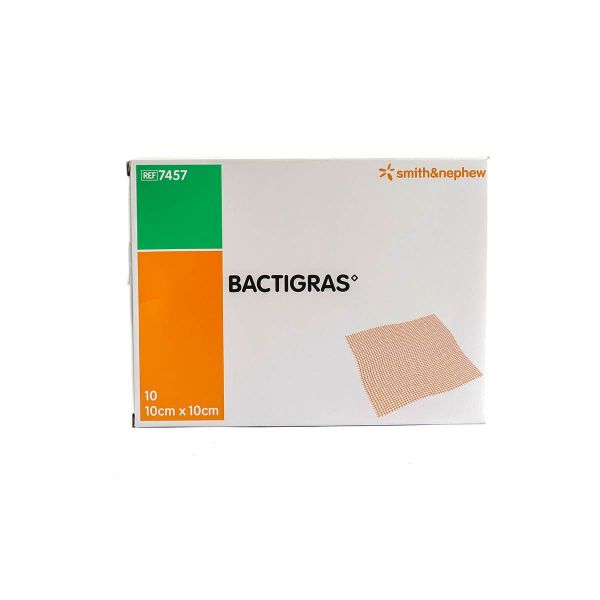 1 Caja de 10pz de Bactigras 10x10cm / Smith&Nephew - Médica Depot