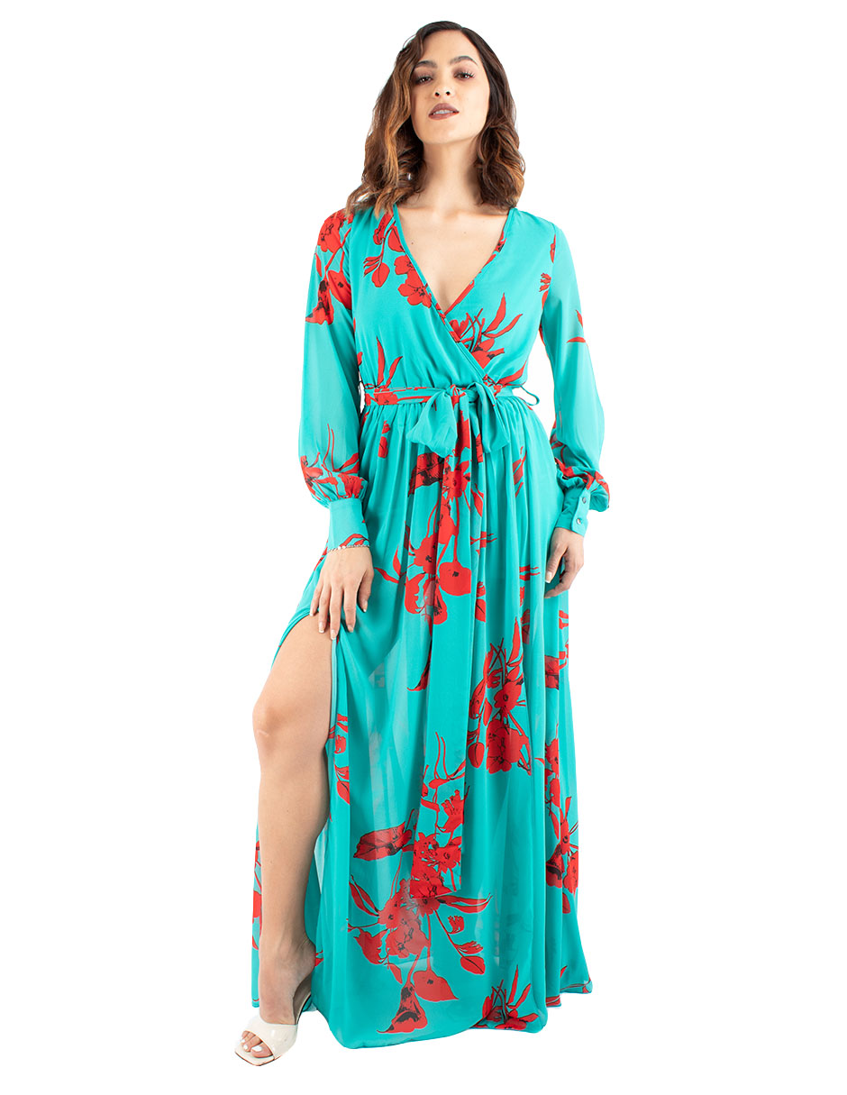 Maxi vestido floral AMAD para mujer .