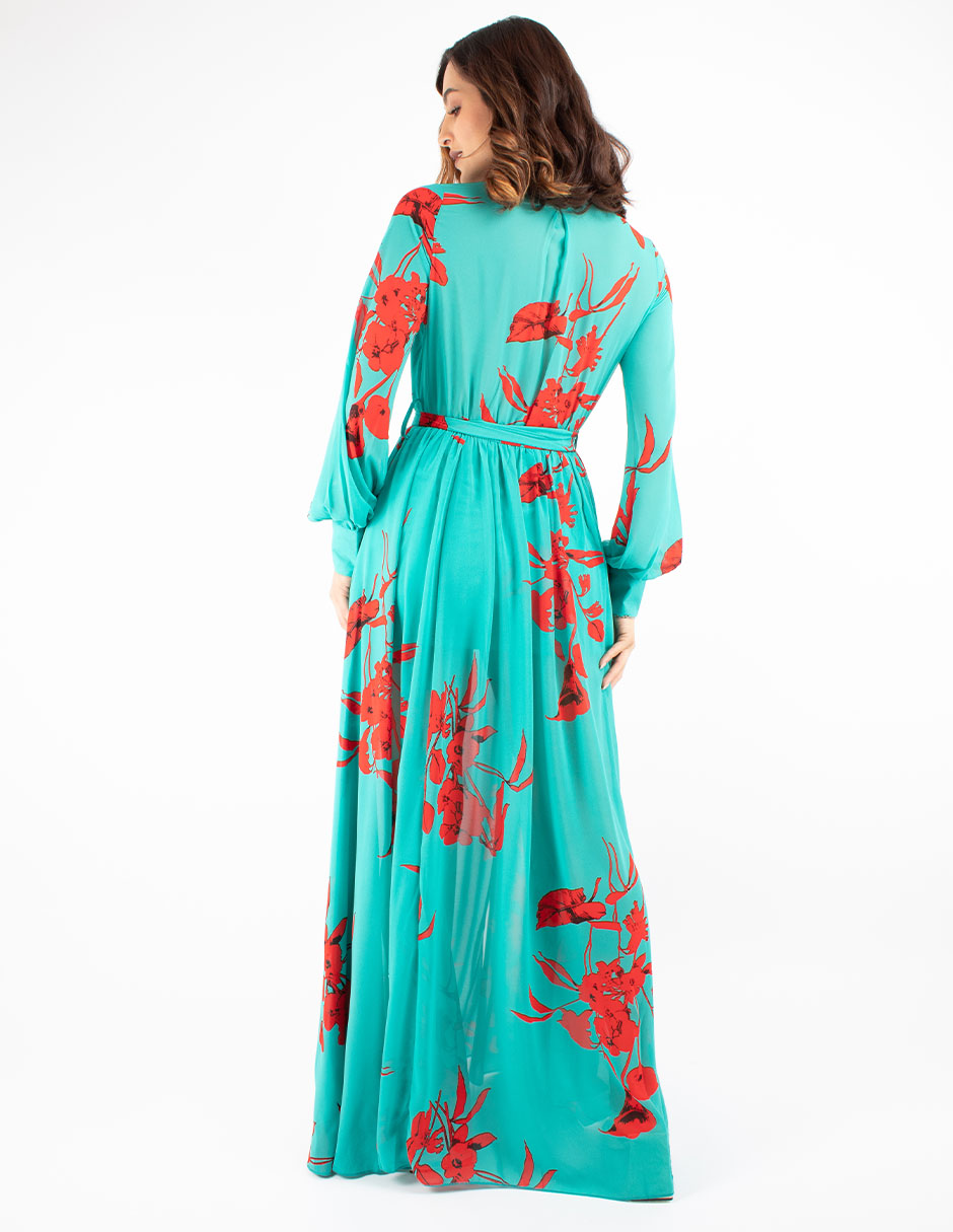 Maxi vestido floral AMAD para mujer .