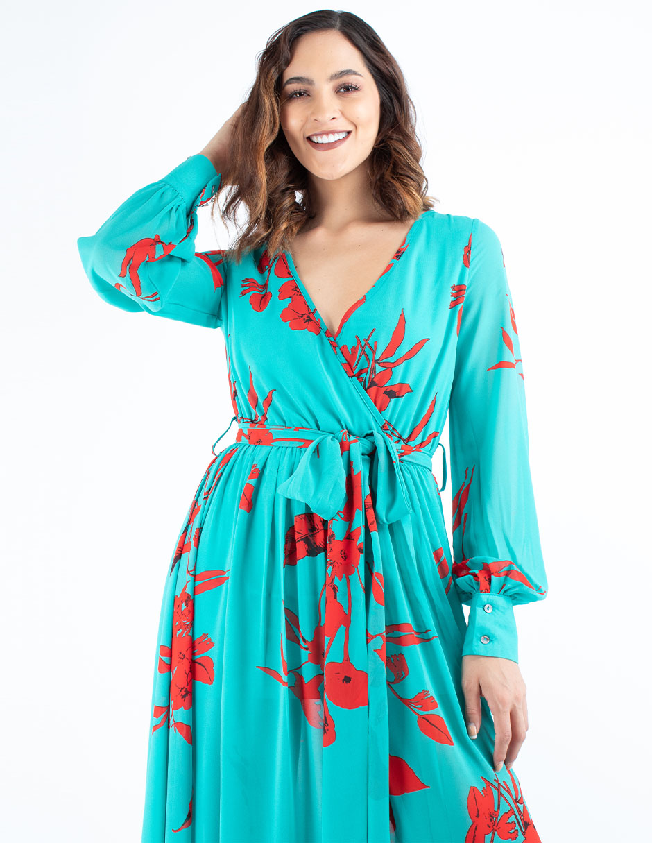 Maxi vestido floral AMAD para mujer .