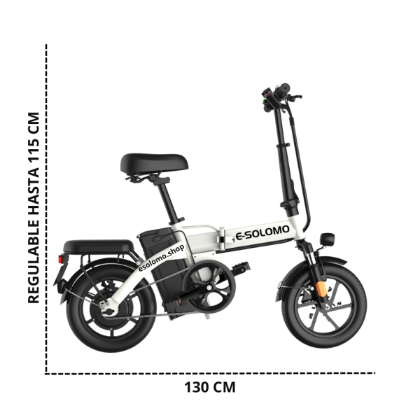 Bicicleta plegable EB01 E-SOLOMO 350w 35kmph bateria litio