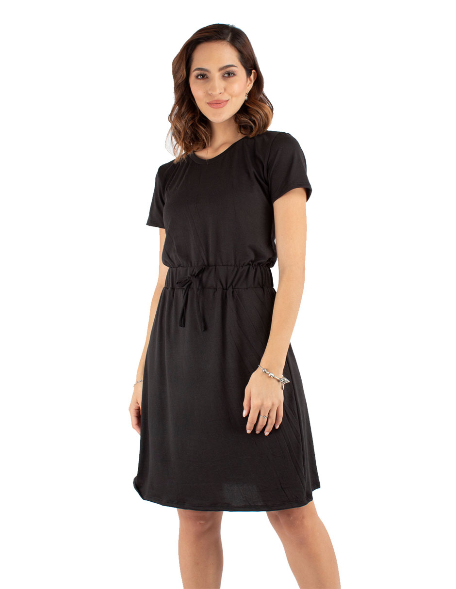 Vestido relajado con elástico en la cintura 