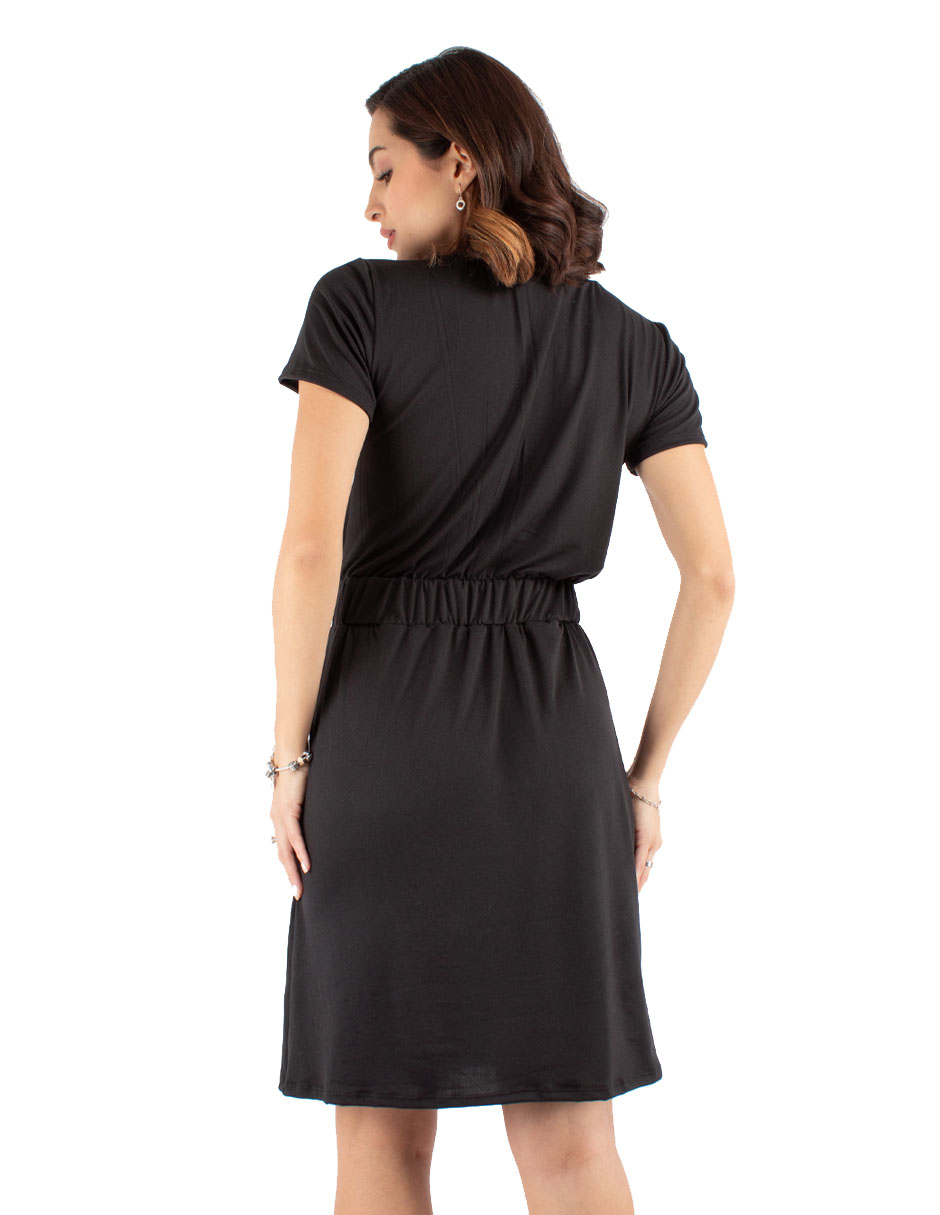 Vestido relajado con elástico en la cintura 