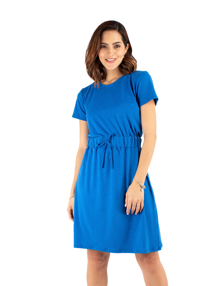 Vestido relajado con elástico en la cintura 