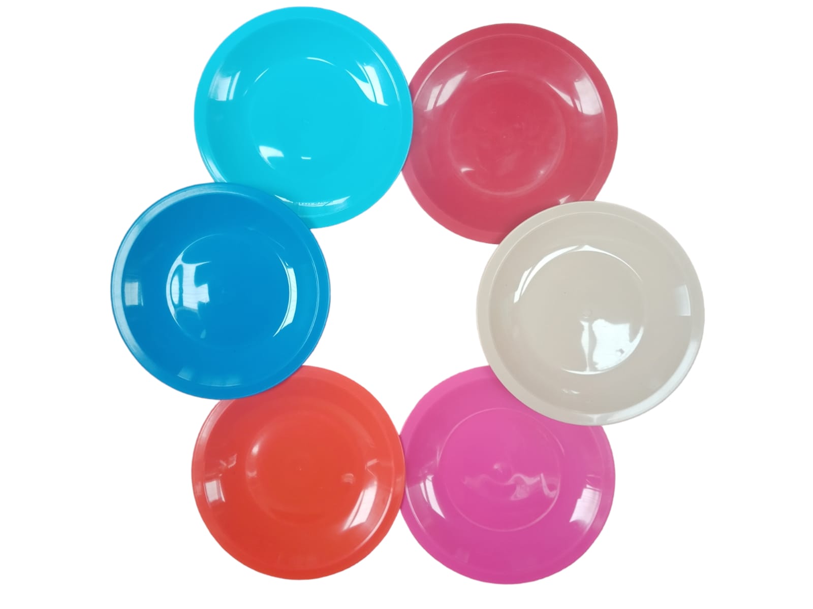 100 pzs Plato Taquero Redondo Colores Surtidos 