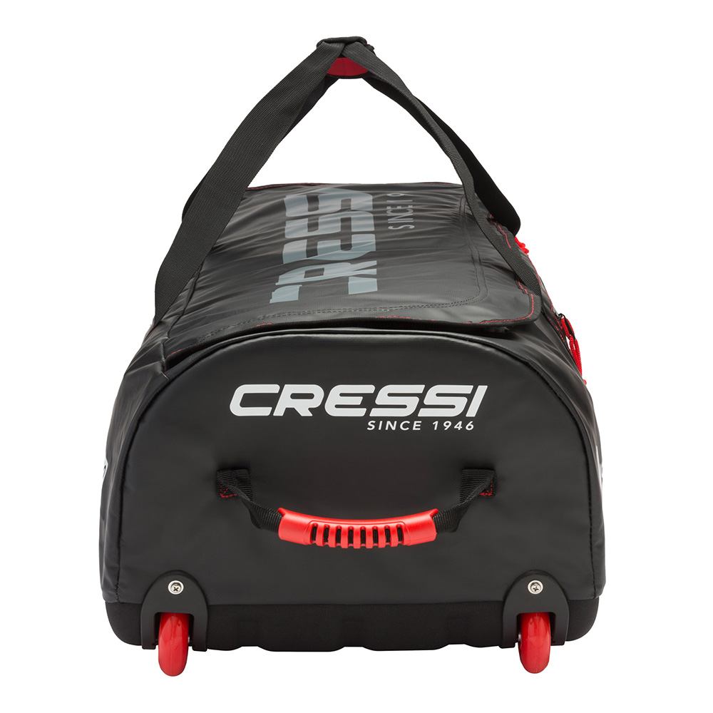 Maleta de Ruedas Impermeable CRESSI Tuna 120 Lt Negro/Rojo Para Equipo Deportivo