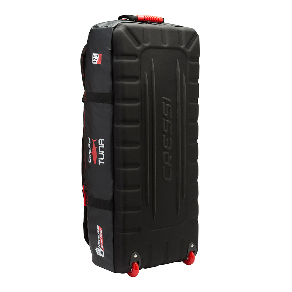 Maleta de Ruedas Impermeable CRESSI Tuna 120 Lt Negro/Rojo Para Equipo Deportivo