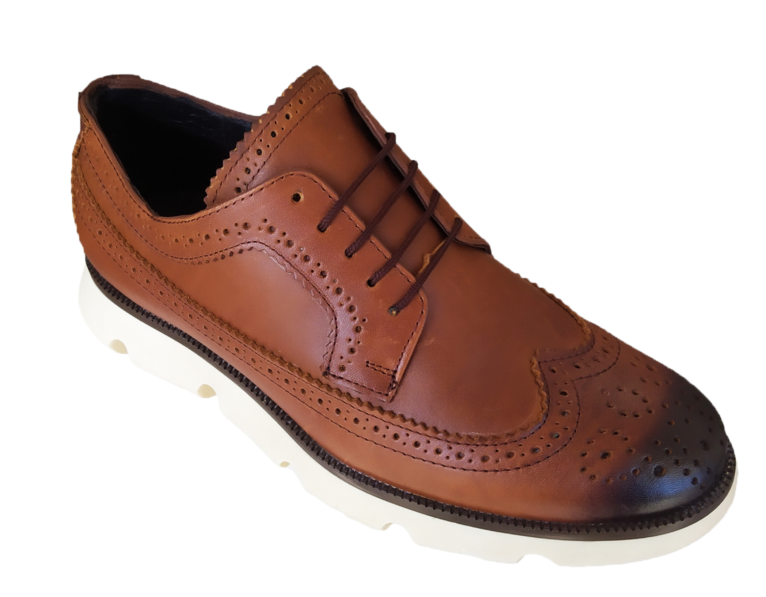 ZAPATO DERBY PARA HOMBRE FULL BROGUE  PEPE TAMAYO MOD:1380 PIEL 