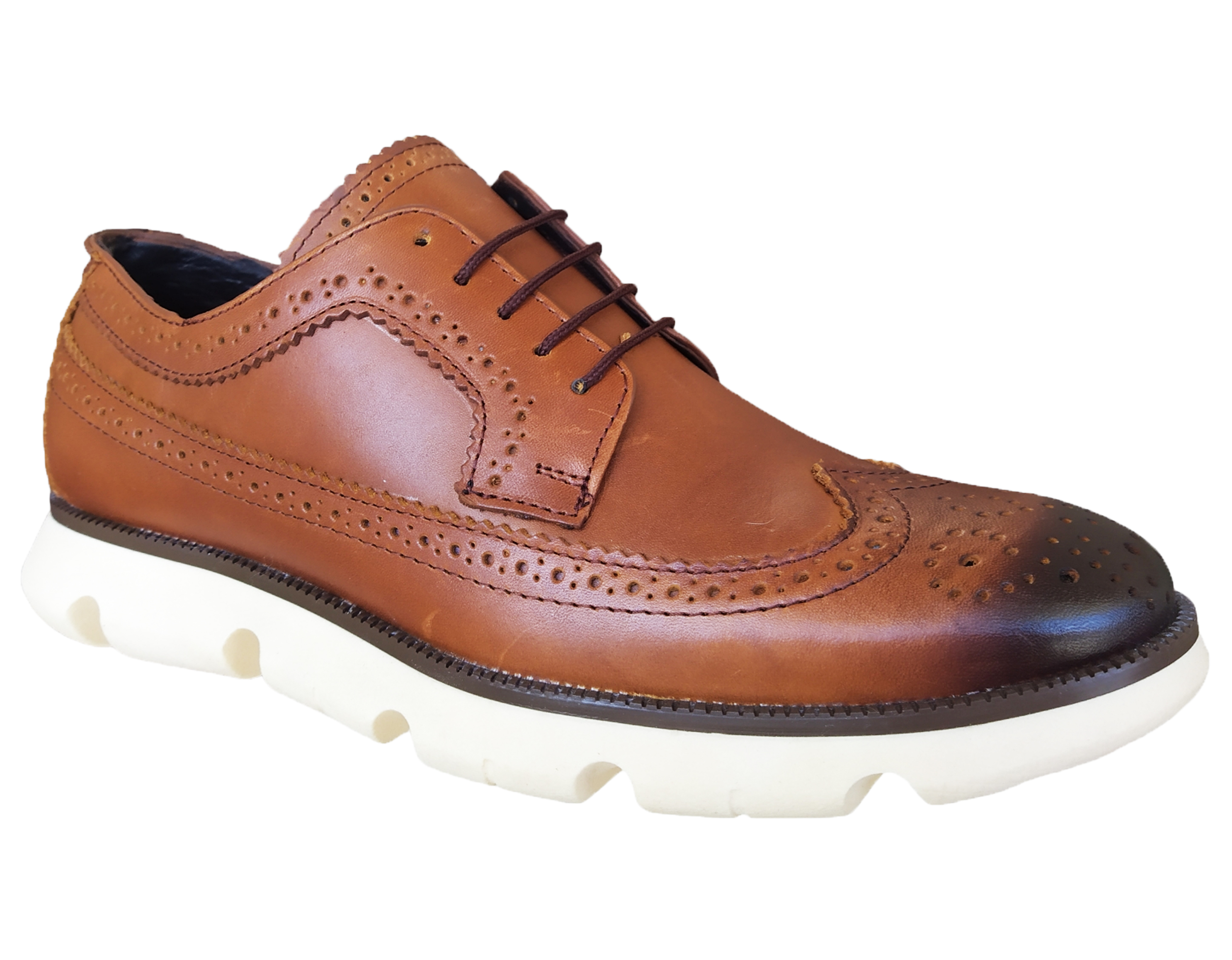 ZAPATO DERBY PARA HOMBRE FULL BROGUE  PEPE TAMAYO MOD:1380 PIEL 