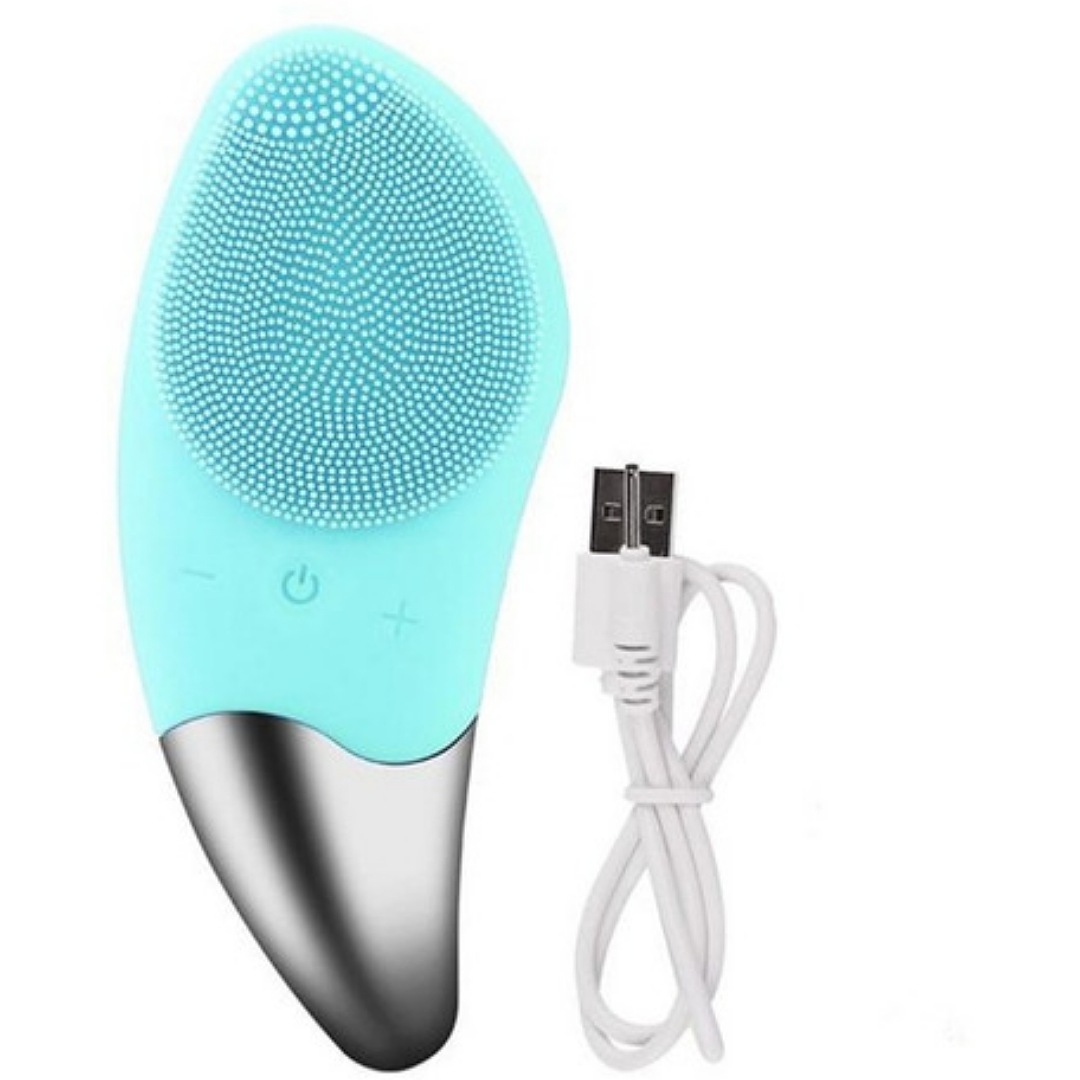 Cepillo Facial Sónico De Silicona Eléctrica Y Masajeador
