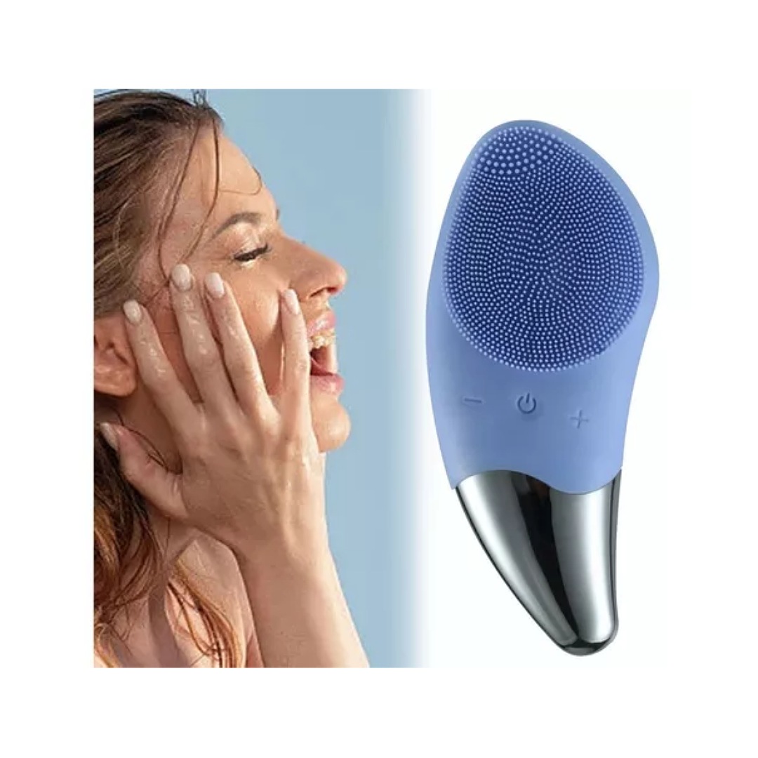 Cepillo Facial Sónico De Silicona Eléctrica Y Masajeador