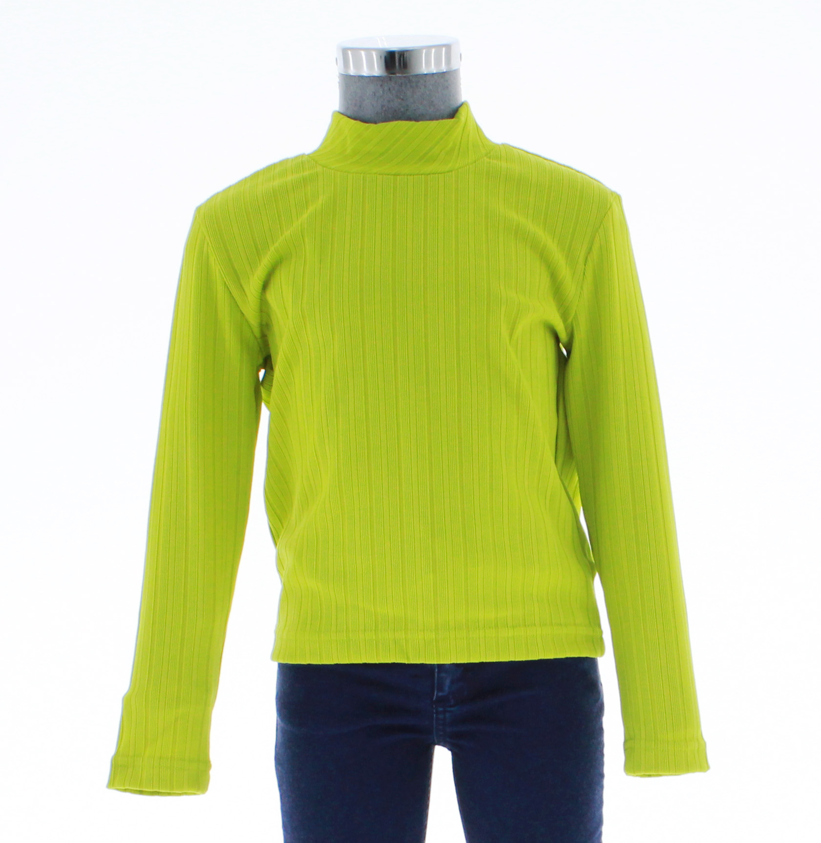 Blusa Niña Color Verde Lisa Cuello Alto 3517 2 A 16 Años
