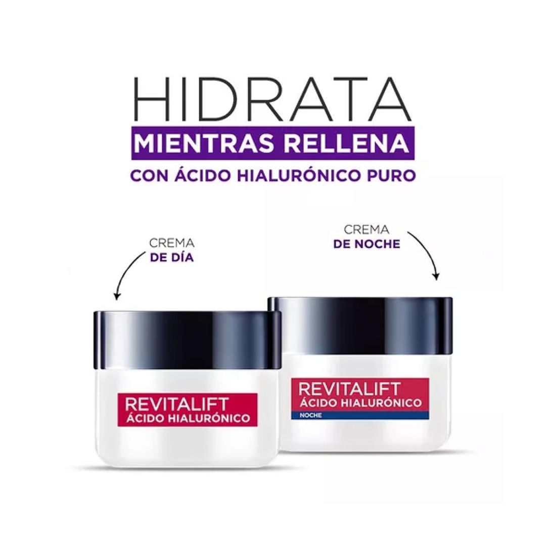 Pack L'oréal Paris De Rutina Ácido Hialurónico 6 Unidades tratamiento completo.