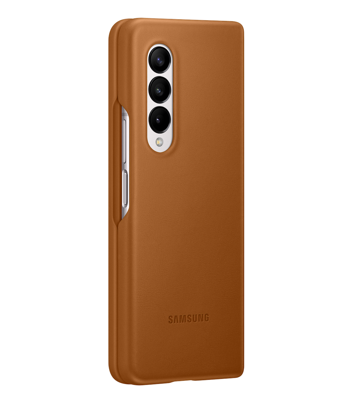 Funda Samsung Piel Leather Cover Para Galaxy Z Fold 3 Café