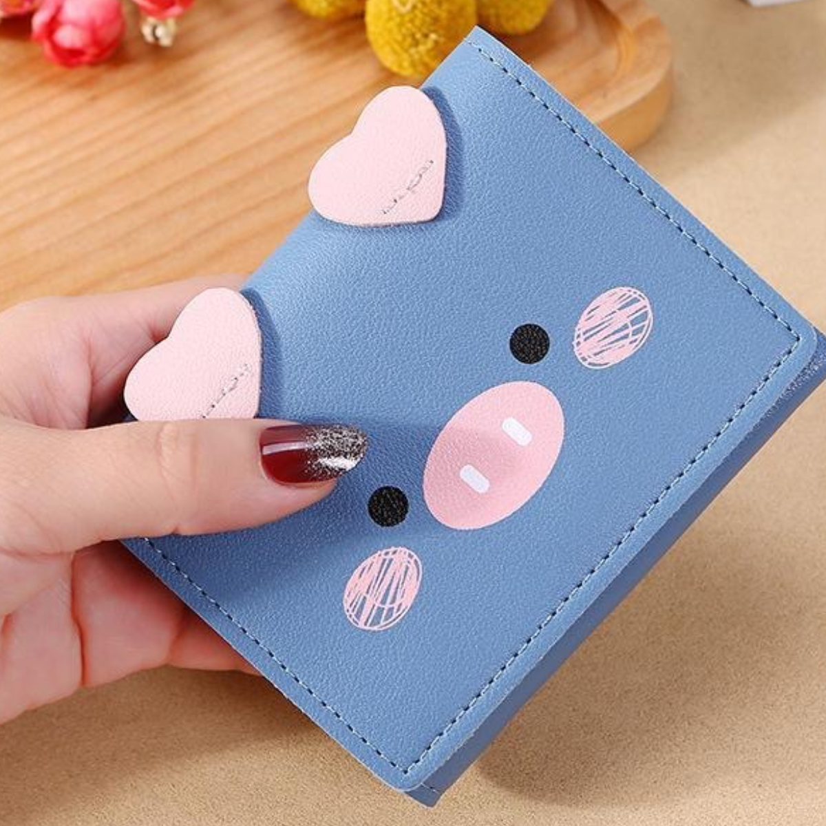 Cartera 12 Piezas Varios Colores Mayoreo Cerdito Billetera Moda Dama Mujer Paquete