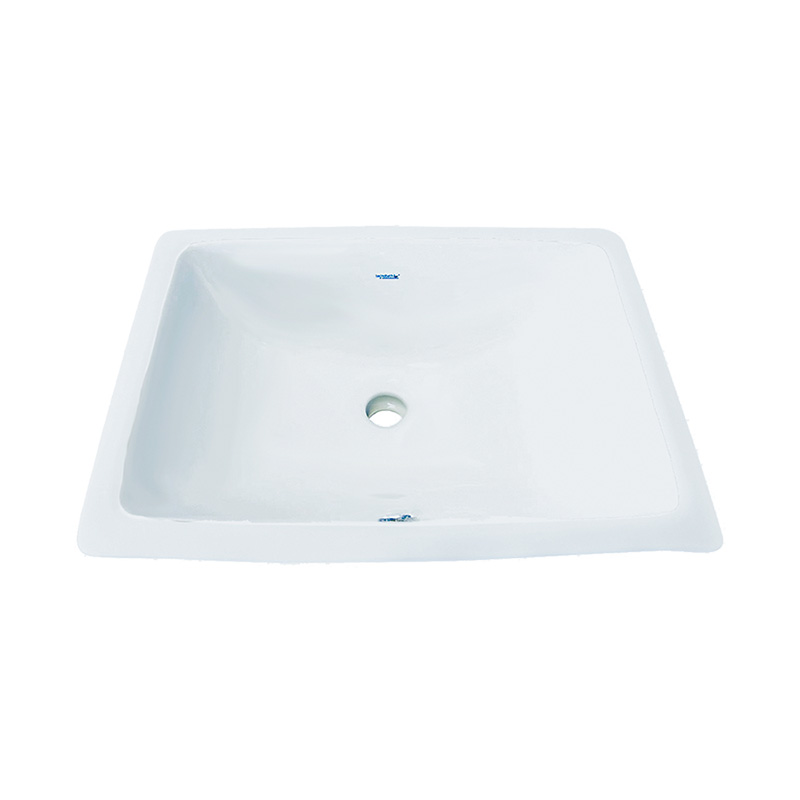 Lavabo blanco y submontar bajo cubierta, con rebosadero para personalizar tu baño