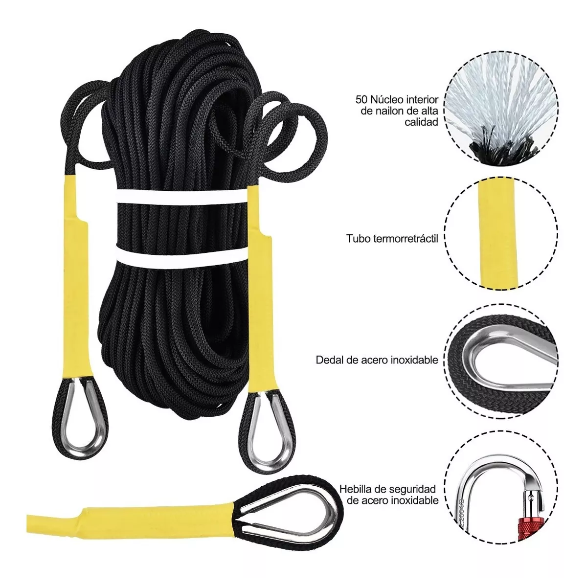 Cuerda Alpinismo Elástica Escalada Rescate 40m