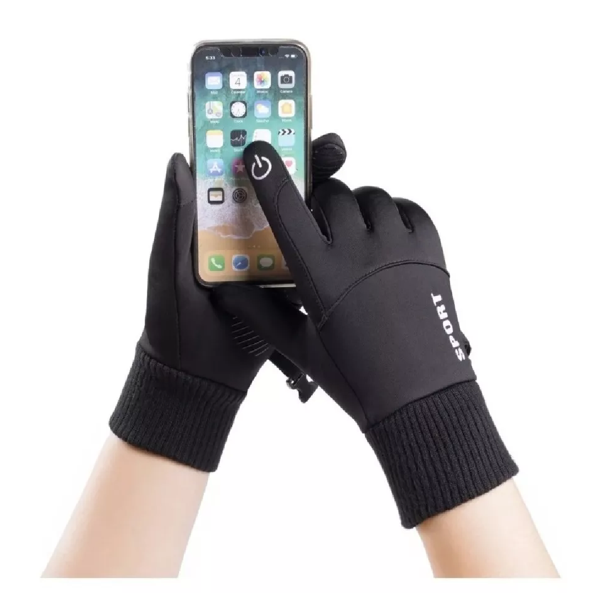 Guantes Neopreno Frio Multiusos Repelente Salpicaduras Moto Negro XL