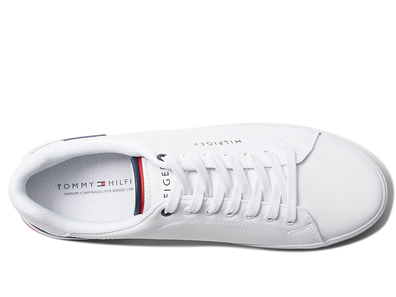 Tenis Tommy Hilfiger Runder Blanco Azul Rojo de Caballero Original