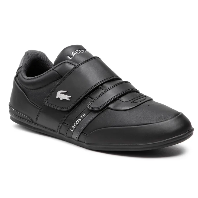 Tenis Lacoste Misano Strap Negro de Caballero Original