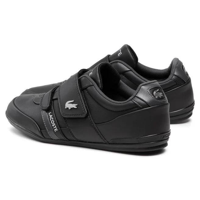 Tenis Lacoste Misano Strap Negro de Caballero Original