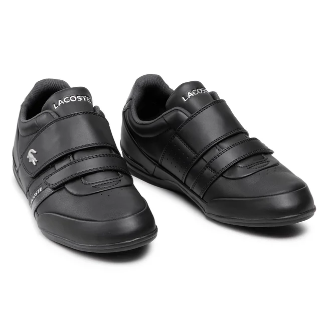 Tenis Lacoste Misano Strap Negro de Caballero Original