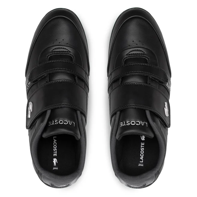 Tenis Lacoste Misano Strap Negro de Caballero Original