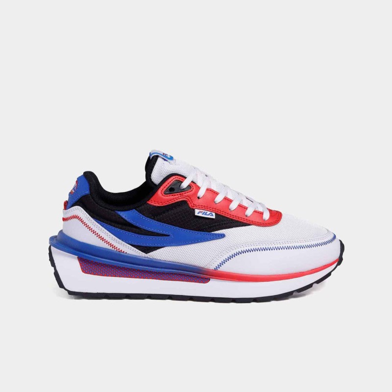 Tenis Fila Renno Celeb Blanco Azul Rojo de Caballero Original